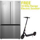 Midea 26.5 CuFt French Door Bottom Freezer Refrigerator with Vroomie 18.1 MPH 18 Mile Range Electric Scooter