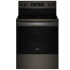 Whirlpool 30" Wide Electric Range with Air Cooking Technology - Black Stainless Steel