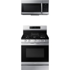 Samsung 6.0 CuFt Freestanding Convection Gas Range with 1.7 CuFt 1000 Watt Over-the-Range Microwave in Stainless Steel
