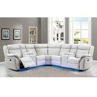 Global Furniture Tampa Power Reclining Sectional - White
