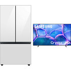 Samsung 30.0 CuFt Bespoke Smart French Door Refrigerator with 55" Crystal UHD U7900F 4K Smart TV