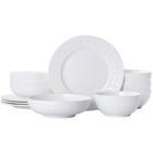 Image of product - Haisley 12-Piece Porcelain Dinnerware Set - White