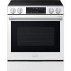 Samsung Bespoke 6.3 CuFt Smart Slide-In Electric Range in White Glass with Illuminated Precision Knobs and No Preheat Air Fry Max