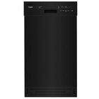 Whirlpool Small-Space Compact Built-In Dishwasher with Stainless Steel Tub - Black