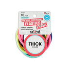 Scunci 10-Pack No Damage Neon Thick Hair Elastics - Multicolor