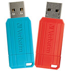 Verbatim 64GB PinStripe USB Flash Drive - 2 Pack