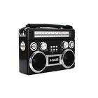 SuperSonic Portable AM/FM/SW Radio With Bluetooth and Built-In Flashlight - Black