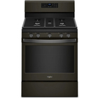 Whirlpool 5.0 Cu. Ft. Gas Range with Center Oval Burner - Black Stainless Steel