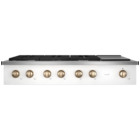 Image of product - 48" 6-Burner Gas Cooktop in Matte White with Integrated Griddle