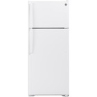 GE 17.5 CuFt Top-Mount Refrigerator in White with LED Lighting