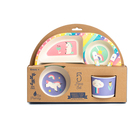 Image of product - 5-Piece Rectangle Bamboo Fiber Kid Set - Unicorn Rainbow