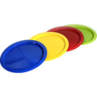 Arrow Plastics 4-Pack Kids Plastic 7.5" Round Plates in Assorted Colors