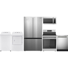 Midea Stainless Steel Complete Kitchen Package & White Laundry Pair