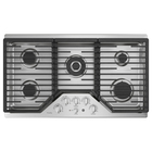 GE 36" Built-In 5 Burner Tri-Ring Gas Cooktop with Extra-Large Integrated Griddle