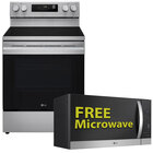 LG 6.3 Cu. Ft. Smart Electric Range with a 1.7 Cu Ft Smart Over-the-Range Microwave