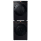 Samsung 5.0 CuFt Smart Steam Front Load Washer with 7.5 CuFt Smart Steam Sanitize+ Electric Dryer in Brushed Black