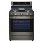 LG 5.8 Cu. Ft Smart Freestanding 5-Burner True Convection Gas Range with Air Fry - Black Stainless