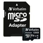 Verbatim Class 10 128GB Premium microSDXC Memory Card with Adapter