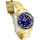 Invicta Men Pro Diver 37.5mm Blue Gold Tone Band Quartz Watch