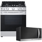 LG 5.8 Cu. Ft Gas Slide-in Range and a 1.7 Cu. Ft. 1000 Wattage Over-the-Range Microwave