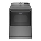 Maytag 7.4-cu ft Smart Capable Vented Steam-Enhanced Energy Star Gas Dryer with Extra Power Button - Metallic Slate