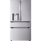 LG 25 CuFt Standard-Depth 4-Door French Door Refrigerator in Stainless Steel