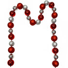 Christmas Elegance 6 Foot Shatterproof Garland - Red/Silver