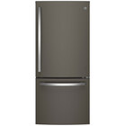 GE 21.0 Cu. Ft. Bottom-Freezer Refrigerator - Fingerprint Resistant Slate