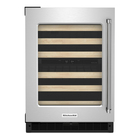 KitchenAid 24" 46 Bottle Undercounter Wine Cooler - Stainless Steel
