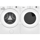 Whirlpool 4.5 CuFt Front Load Washer with 7.4 CuFt Smart Front Load Electric Dryer in White