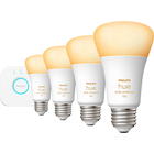 Philips Hue 75W 4-Pack E26 Starter Kit with Bluetooth (White Ambiance)