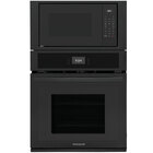 Frigidaire 27" Self-Cleaning Microwave Combo Electric Wall Oven In Black with Fan Convection