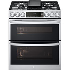 LG 6.9 CuFt Smart Gas Double Oven Slide-in Range with Air Fry and Air Sous Vide