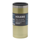 Houdini 12oz. Stainless Steel Gold Tall & Slim Can Cooler