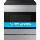 Samsung 6.3 Cu. Ft. Bespoke Slide-In Electric Range with AI Home & Smart Oven Camera - Stainless Steel