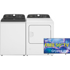 Whirlpool 5.3 CuFt Top Load Washer with 7.0 CuFt Moisture Sensing Electric Dryer & 50" Crystal UHD U7900F 4K Smart TV