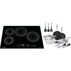 Frigidaire 30" Induction Cooktop with Charleston Collection - Hammered 15-Piece Nonstick Cookware Set