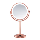 Conair Reflections Battery-Operated 1X/10X LED Rose Gold Make-Up Mirror