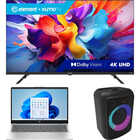 Element Electronics 50" LED 4K UHD HDR 550 Series XUMO TV with 14'' AMD Ryzen 3 7320U 8GB RAM 512GB SSD AMD Radeon Graphics Laptop & Portable Bluetooth Party Speaker