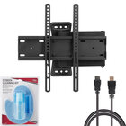 Etec Full Motion Wall Mount for Most 32"-70" Flat Panel TVs with Screen Cleaning Kit & 12 ft. HDMI Cable