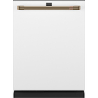 Cafe 39 dBA Smart Hidden Control Dishwasher in Matte White