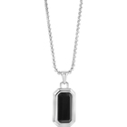 Mi Tesoro Black Onyx Rolo Silver Necklace