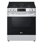 LG 5.8 Cu. Ft Smart Slide-In 5-Burner Gas Range with Self Clean - Printproof™ Stainless Steel
