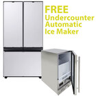 Samsung 30 Cu. Ft. BESPOKE Panel Ready French-Door Refrigerator with an Outdoor Undercounter Automatic Ice Maker