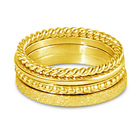 Mi Tesoro 4-Ring Stack in 14K Gold - Size 7