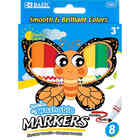 BAZIC 8-Color Broad Line Jumbo Washable Markers