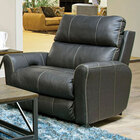 Catnapper Freda Leather Match Power Reclining Power Headrest (P2) Zero Gravity Recliner - Slate Gray