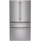 Cafe 23.2 Cu. Ft. Smart Counter-Depth 4-Door French-Door Refrigerator - Stainless Steel