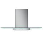 Cafe 36'' Wall Mount Glass Canopy Chimney Hood with 350CFM Blower and Dual Halogen Cooktop Lighting - Stainless Steel