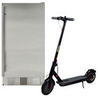 BRAMA Outdoor Undercounter Automatic Ice Maker with Vroomie 18.1 MPH 18 Mile Range Electric Scooter